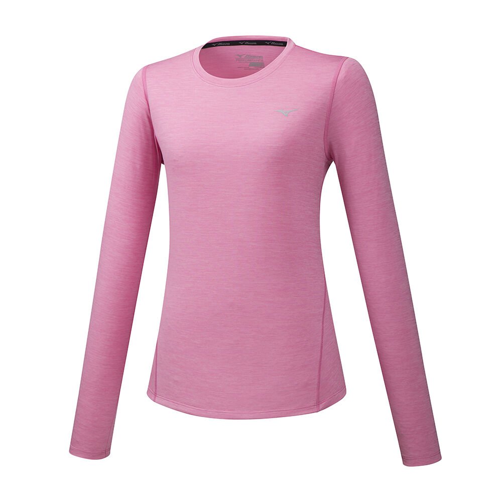 Camiseta Mizuno Running Impulse Core LS - Mulher - Rosa - BLENM1309